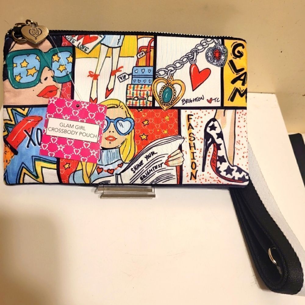 NWT Brighton Glam Girl Crossbody, Pouch, Handbag Tom Clancy Graphics Ret. $100
